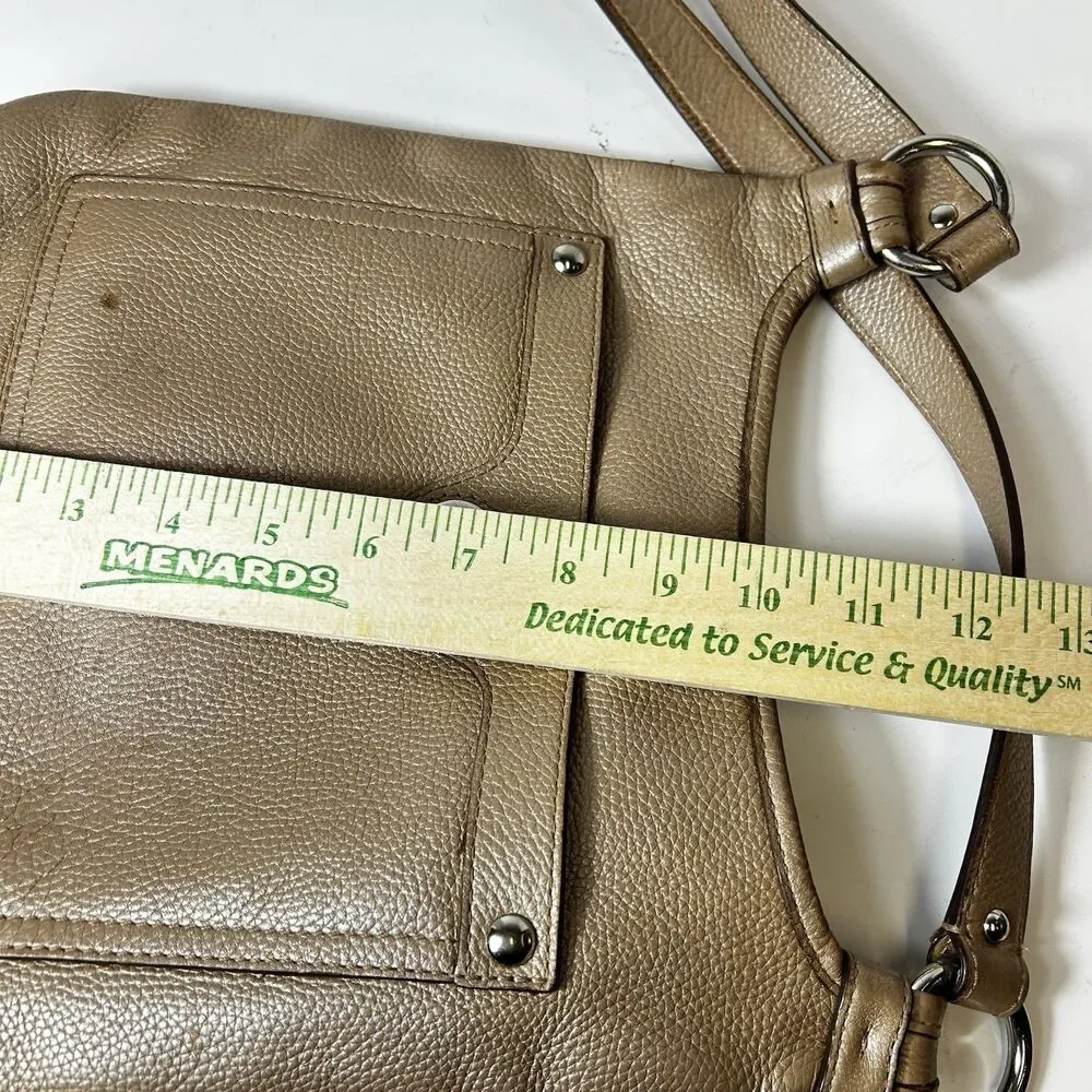 Coach Penelope F16533 Champagne Gold Metallic Leather Crossbody Bag